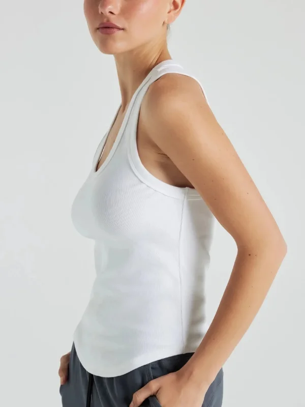 Serene Rib Tank - White