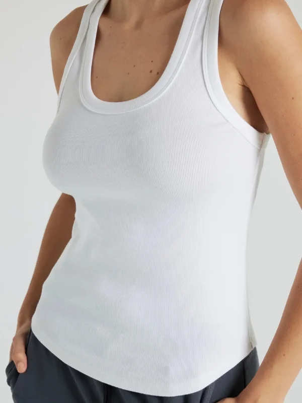 Serene Rib Tank - White