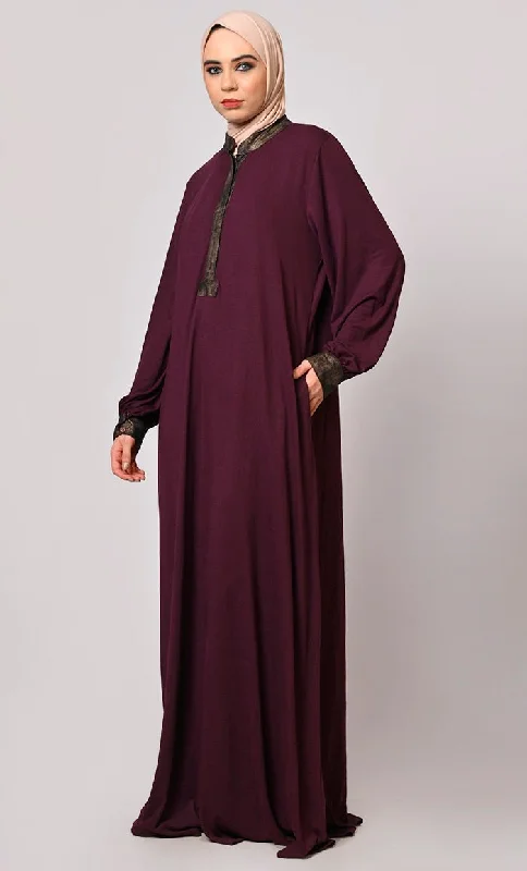 Timeless Modesty: The Classic Wine Abaya