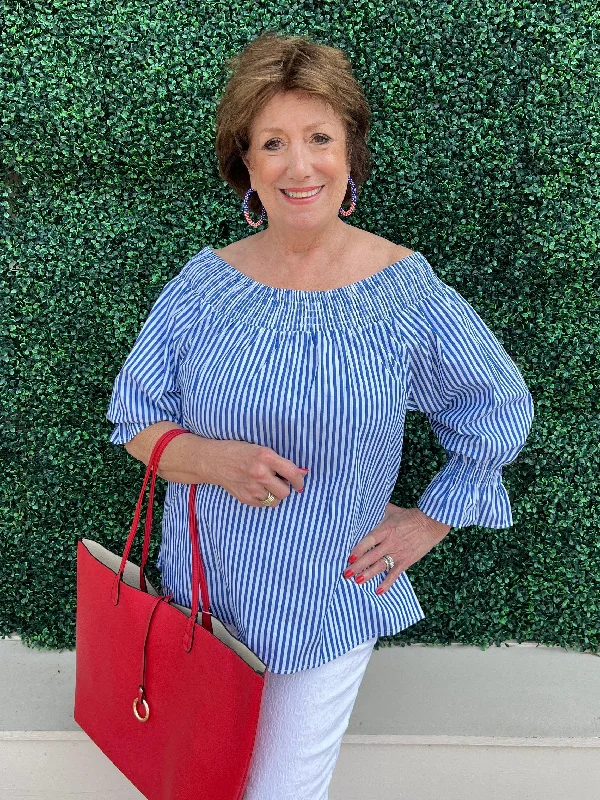 Smocked Off the Shoulder Blouse