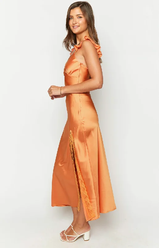 Wendy Orange Maxi Dress