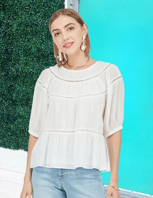 Curved Yoke Blouse