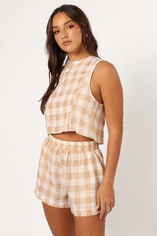 Jemmy Top - Beige Check