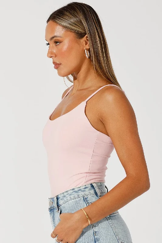 Pink Singlet Bodysuit