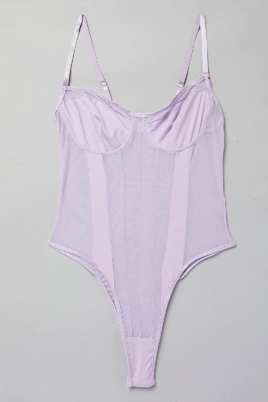 Purple One Piece Bodysuit