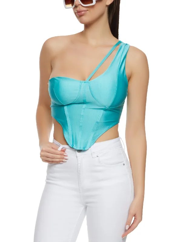 One Shoulder Corset Top