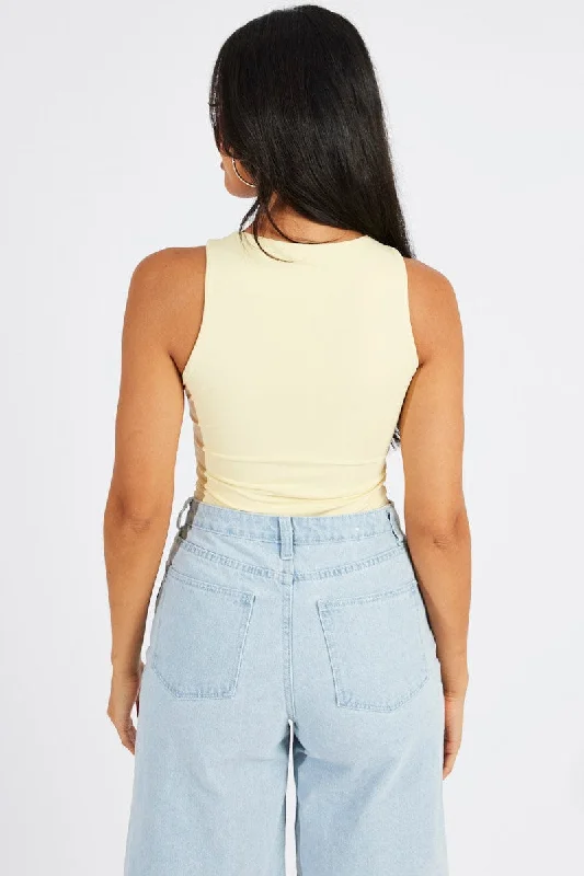 Yellow Supersoft Bodysuit Sleeveless